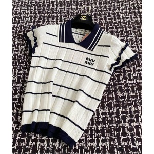 미우미우 민소매 폴로 니트 M72105 2025/신상