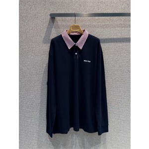 미우미우 긴팔 폴로 티셔츠 M52106 2026/신상